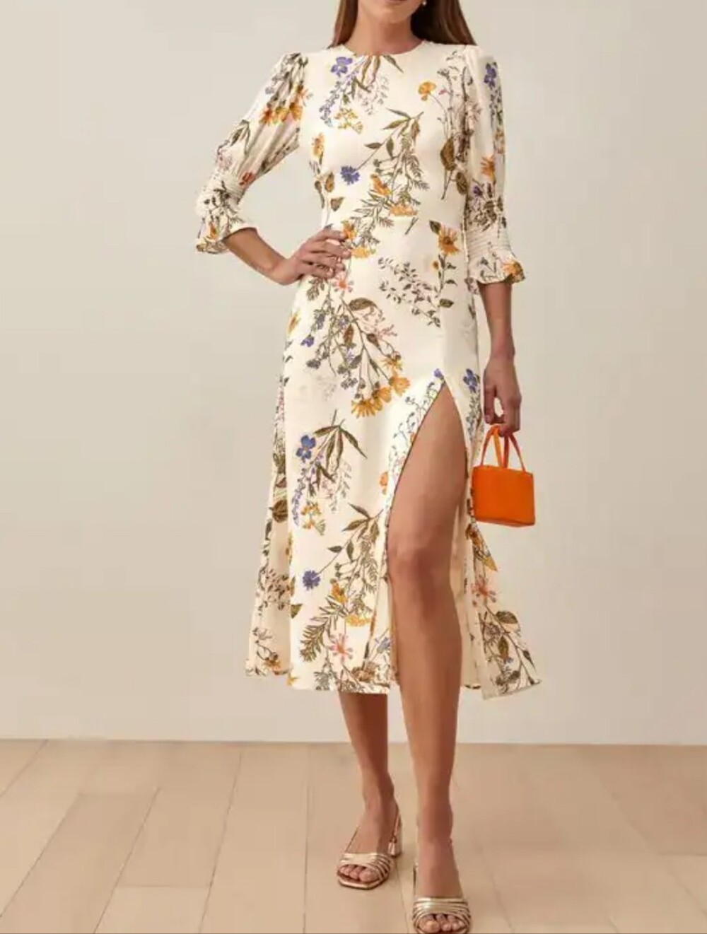 Reformation Carolena Floral Midi Dress